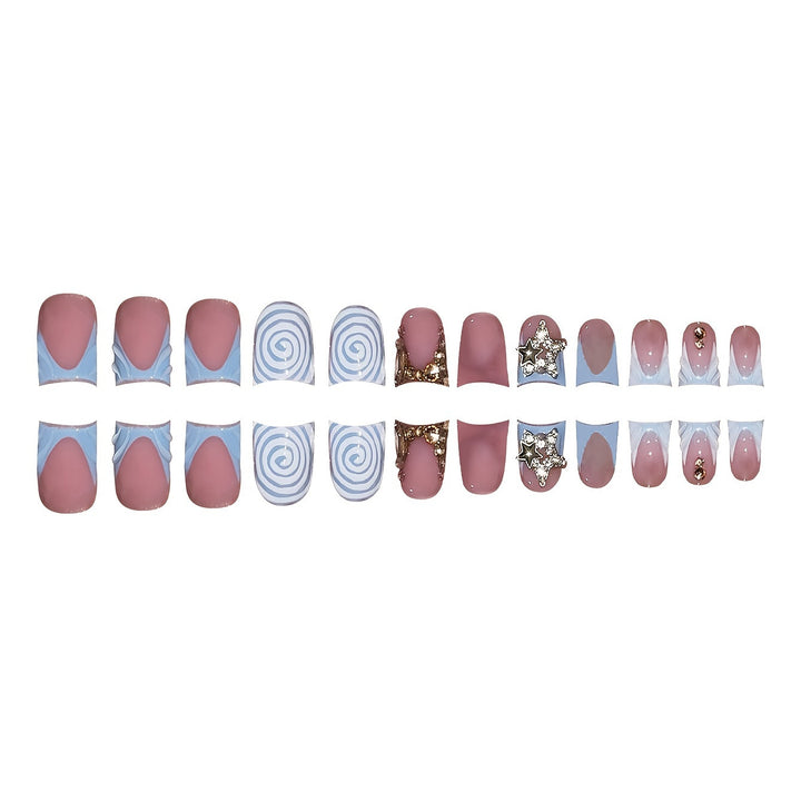 Dekoratives Press-On Nagelkunst Set Karnz