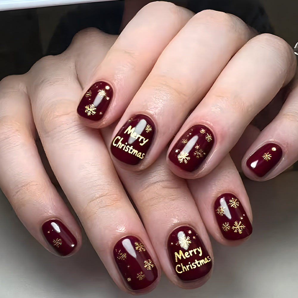 Festliche Weihnachts-Themen Press-On Nagelkunst Karnz 1787543209