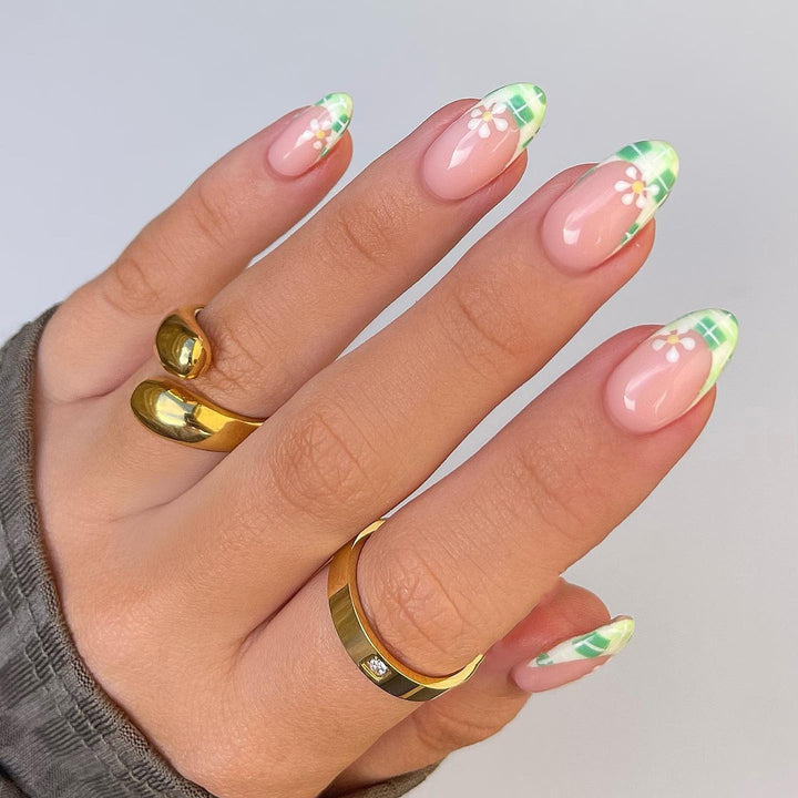 Designer Florale Press-On Nägel