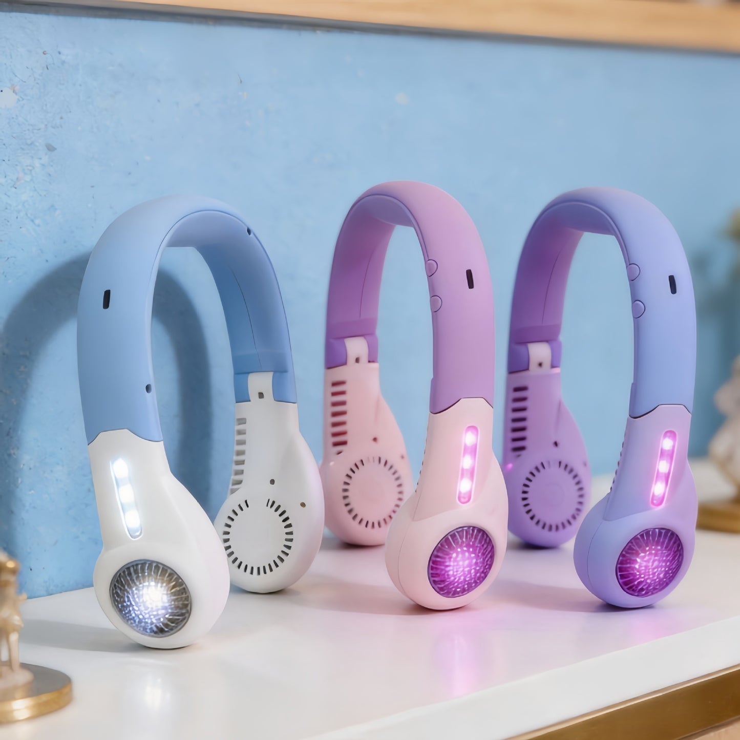 Damen Tragbarer Nackenventilator mit flexiblem Design und ergonomischem Tragekomfort Karnz