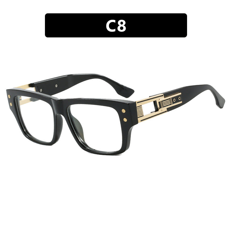 Damen modische quadratische Sonnenbrille mit eleganter goldener Zierstruktur Karnz