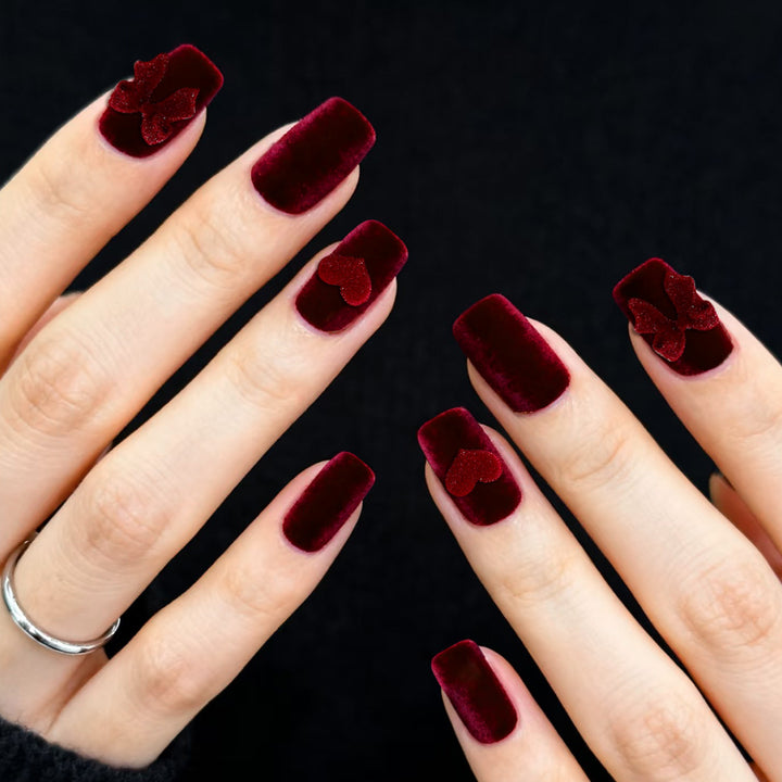Velvet Herz und Schmetterling Nagelkunst Set Karnz