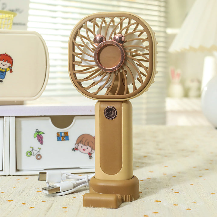 Damen Tragbarer Handventilator mit süßem Tiermotiv Karnz