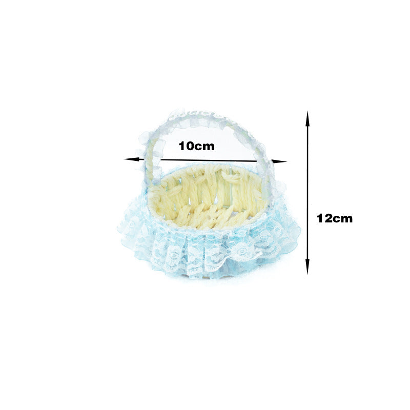 Dekorative Spitze Trim Gewebter Korb Schüssel