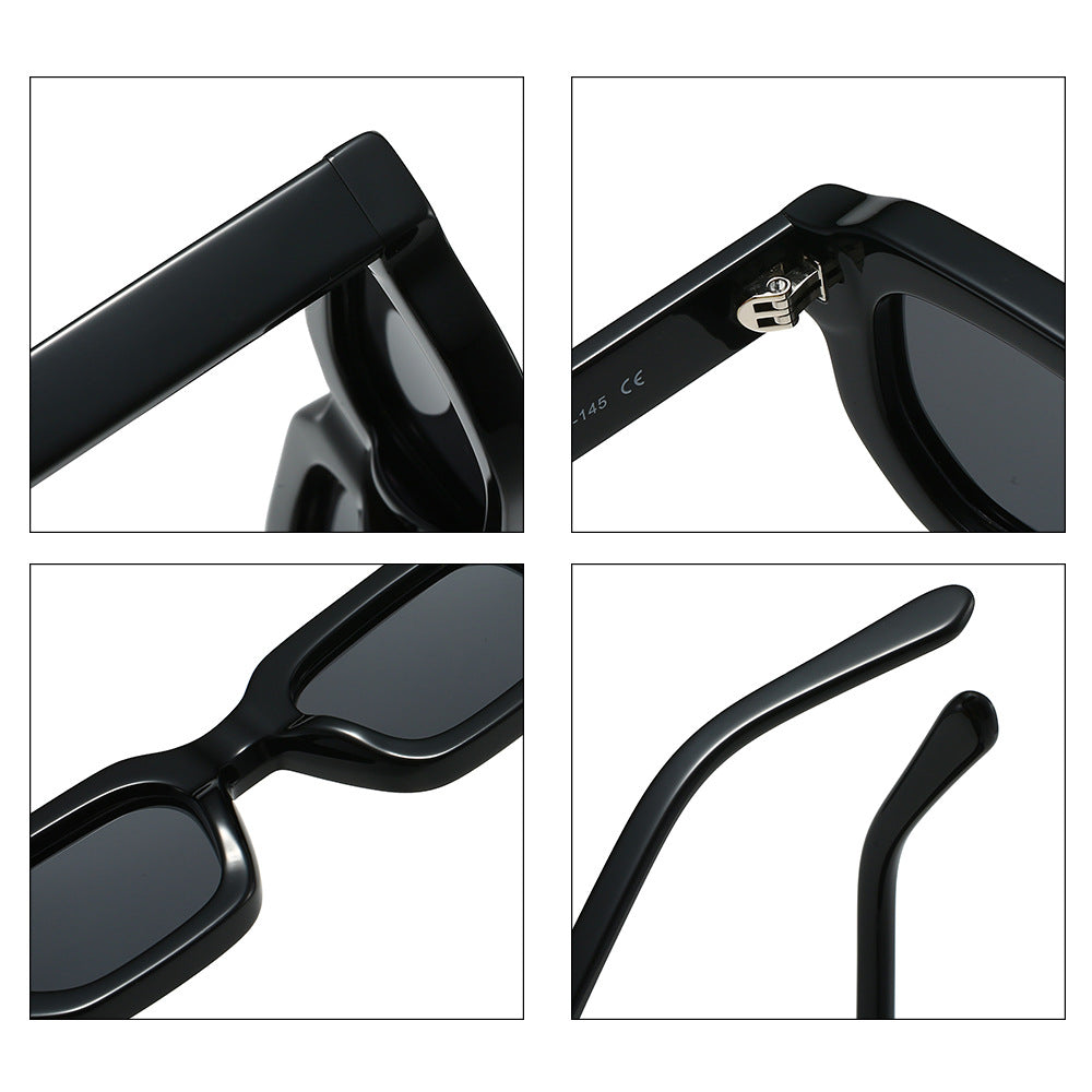 Damen moderne Sonnenbrille mit eckigem Rahmen und UV-Schutz Karnz
