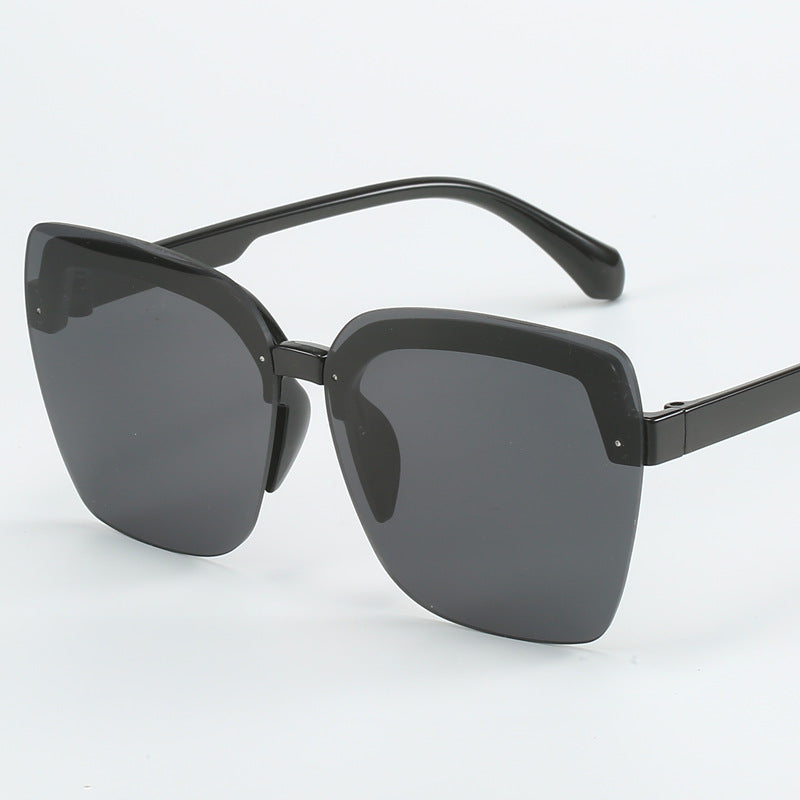Damen modische Shield-Sonnenbrille mit modernem, eckigem Design Karnz