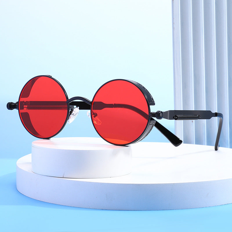 Damen Runde Sonnenbrille mit hochwertigem Metallrahmen Karnz