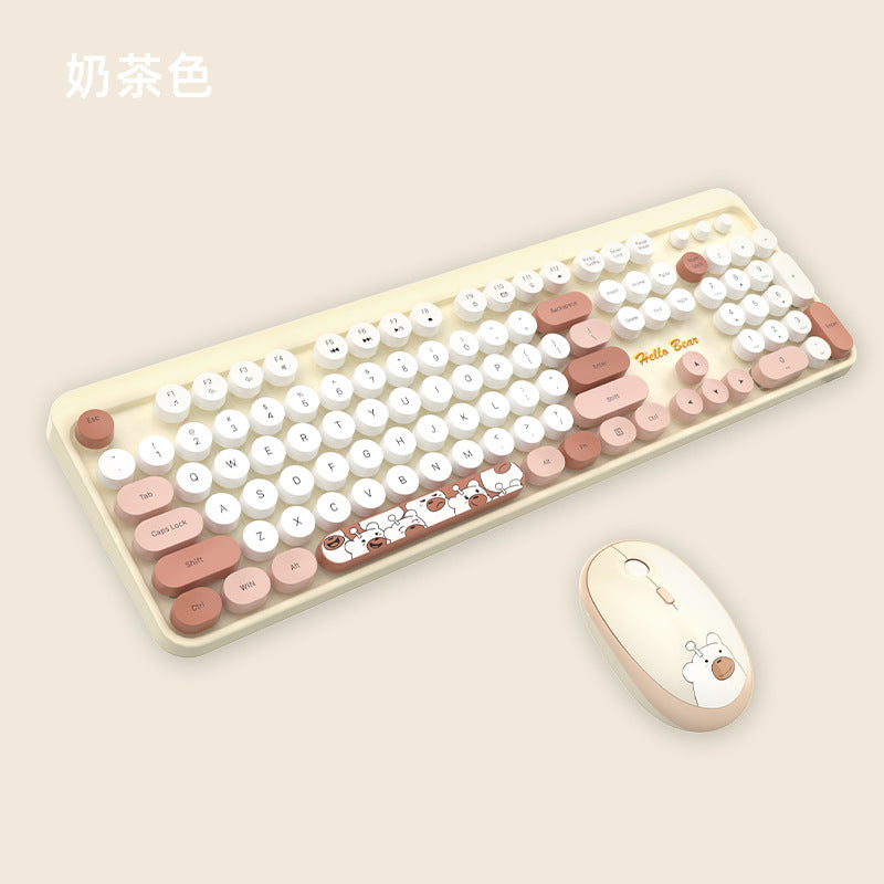 Niedliches Themen Drahtlos Tastatur und Maus Set Karnz