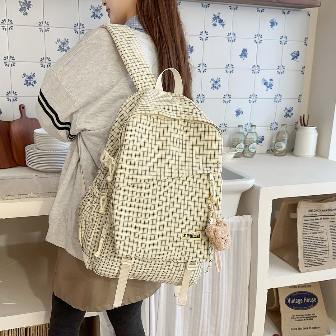 Stylischer Gittermuster-Rucksack Karnz