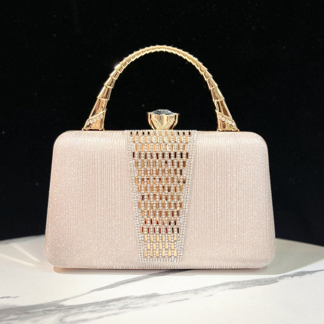 Funkelnde Kristallverzierte Handtasche