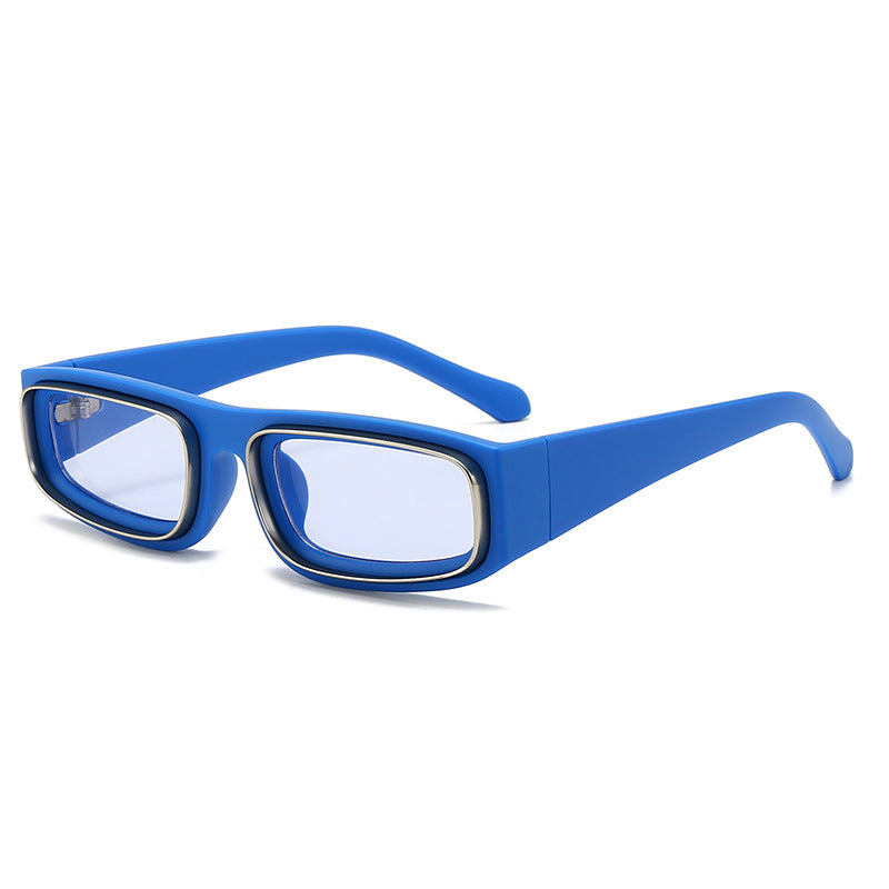 Damen modische und trendige Sonnenbrille mit breitem Rahmen Karnz