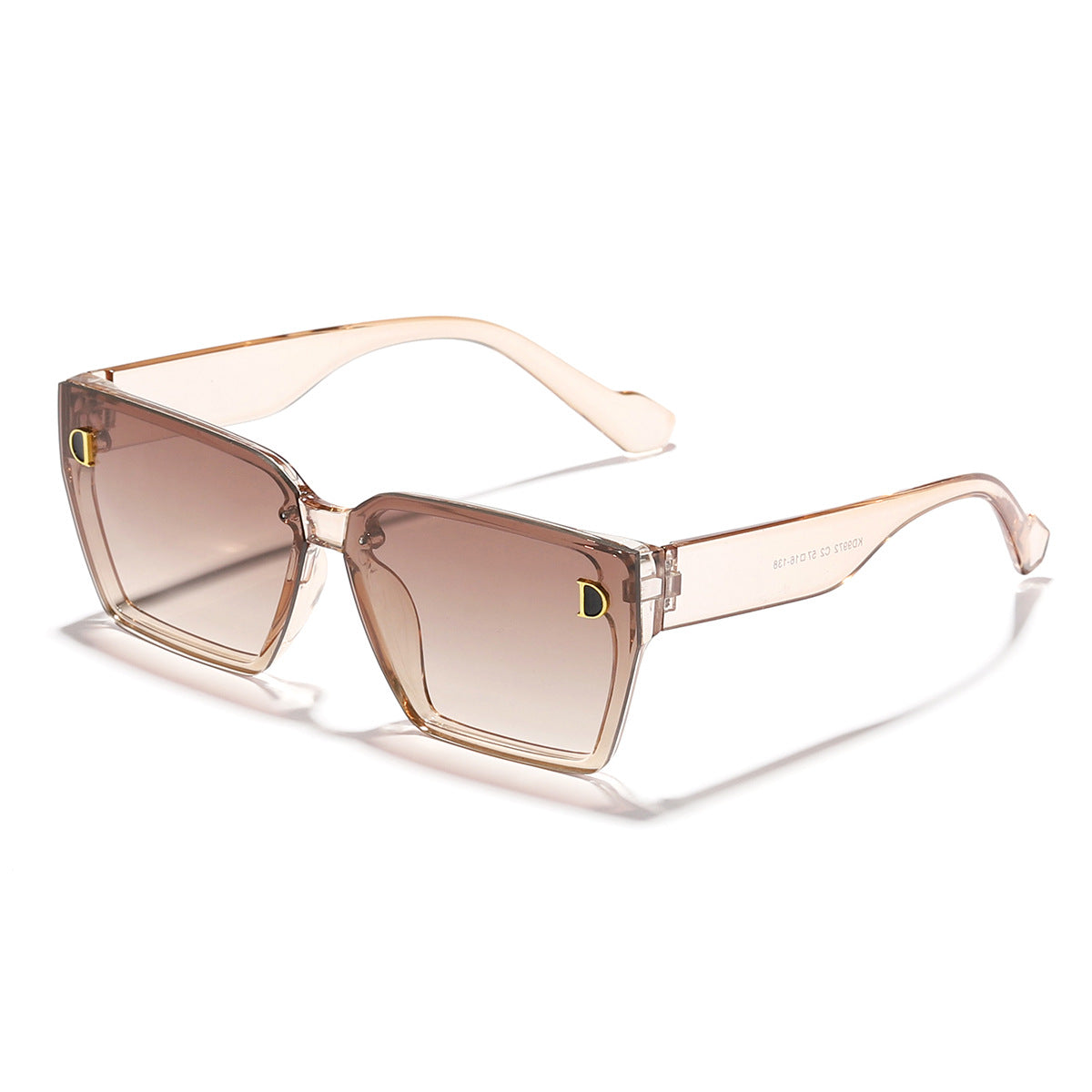Damen modische Sonnenbrille im einzigartigen Design mit übergroßen Gläsern Karnz