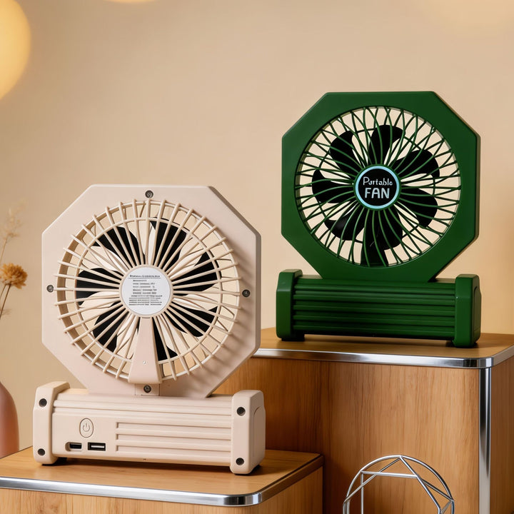 Damen tragbarer Tischventilator mit USB-Anschluss und schwenkbarem Kopf Karnz