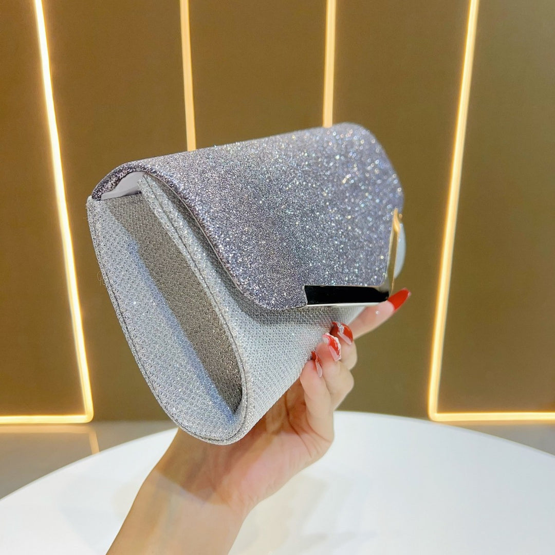 Glitzernde metallische Abend-Clutch