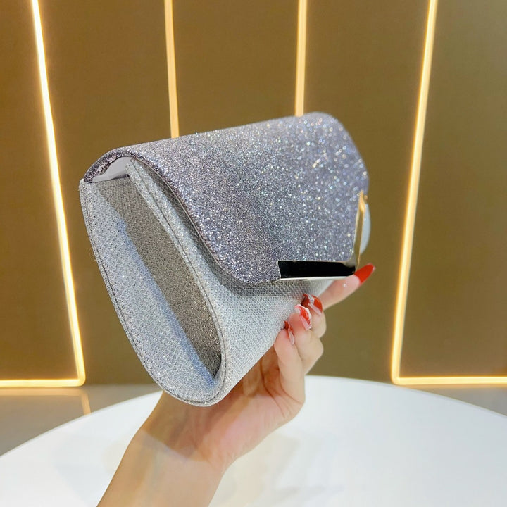 Glitzernde metallische Abend-Clutch