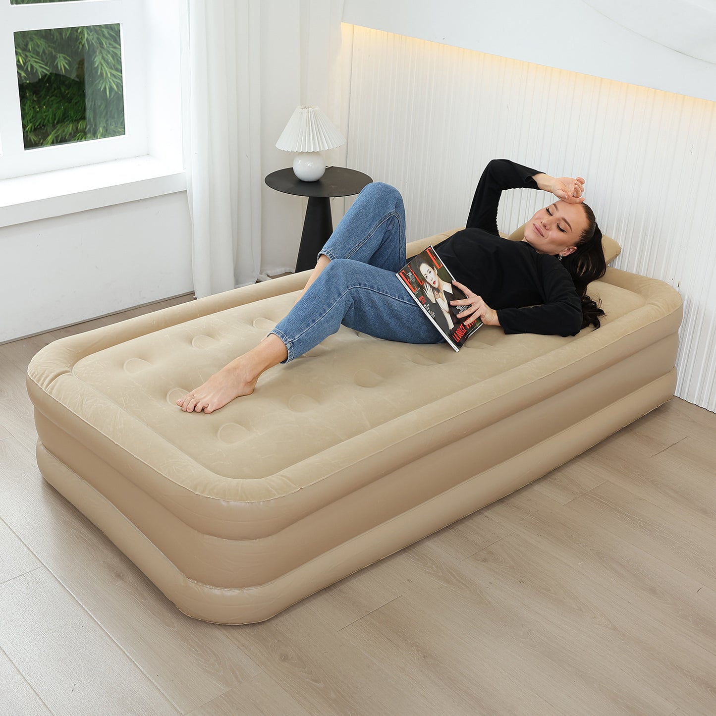 Damen Automatisches Aufblasbares Bett mit integrierter Pumpe Karnz