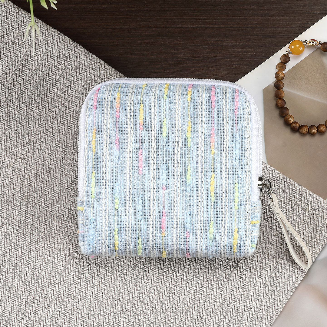 Strukturierter Reißverschluss Kosmetik Organizer
