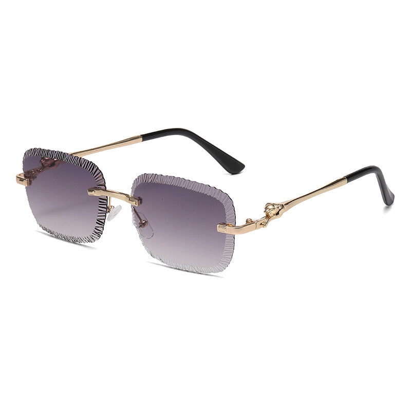 Damen modische Sonnenbrille mit strukturiertem Rahmen und dezenten Farbverlauf Karnz