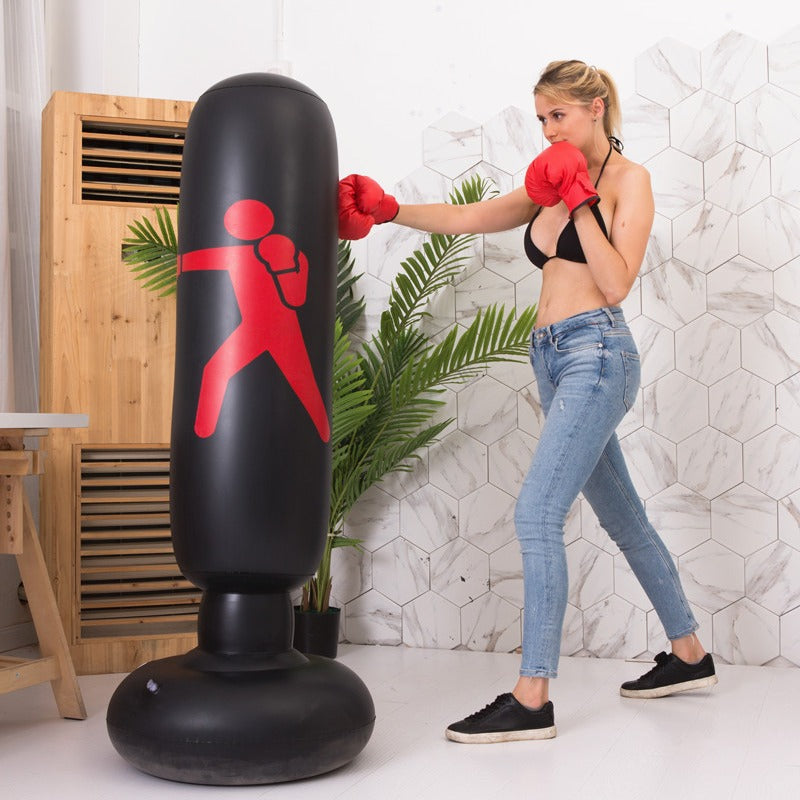 Unisex Aufblasbarer Boxsack mit stabiler Standbasis Karnz