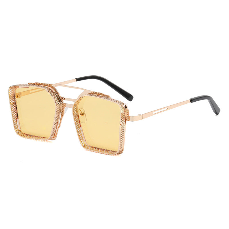 Damen Oversized-Sonnenbrille mit luxuriösem Design und geometrischem Rahmen Karnz