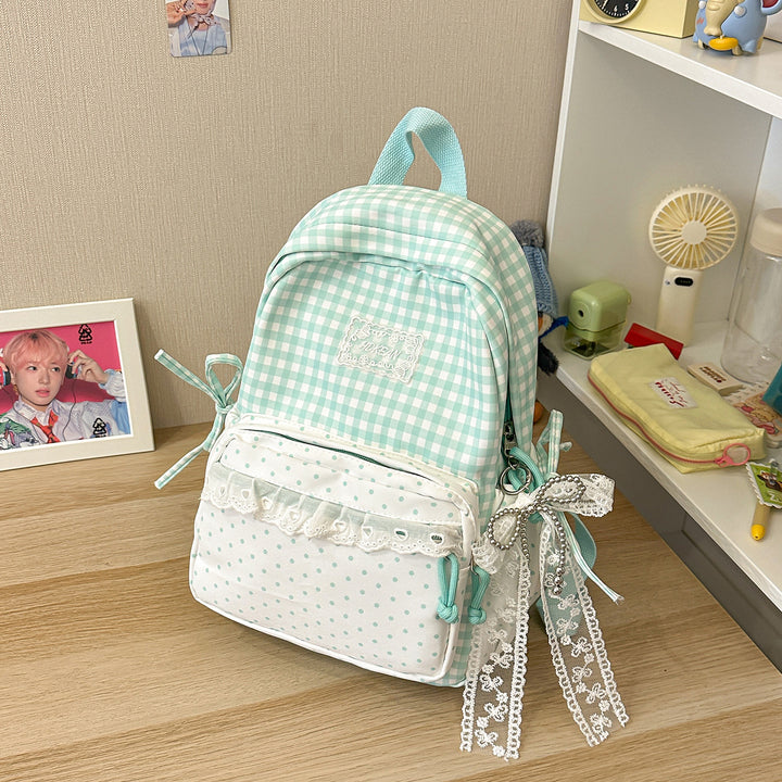 Stylisher Gingham-Muster Rucksack Karnz