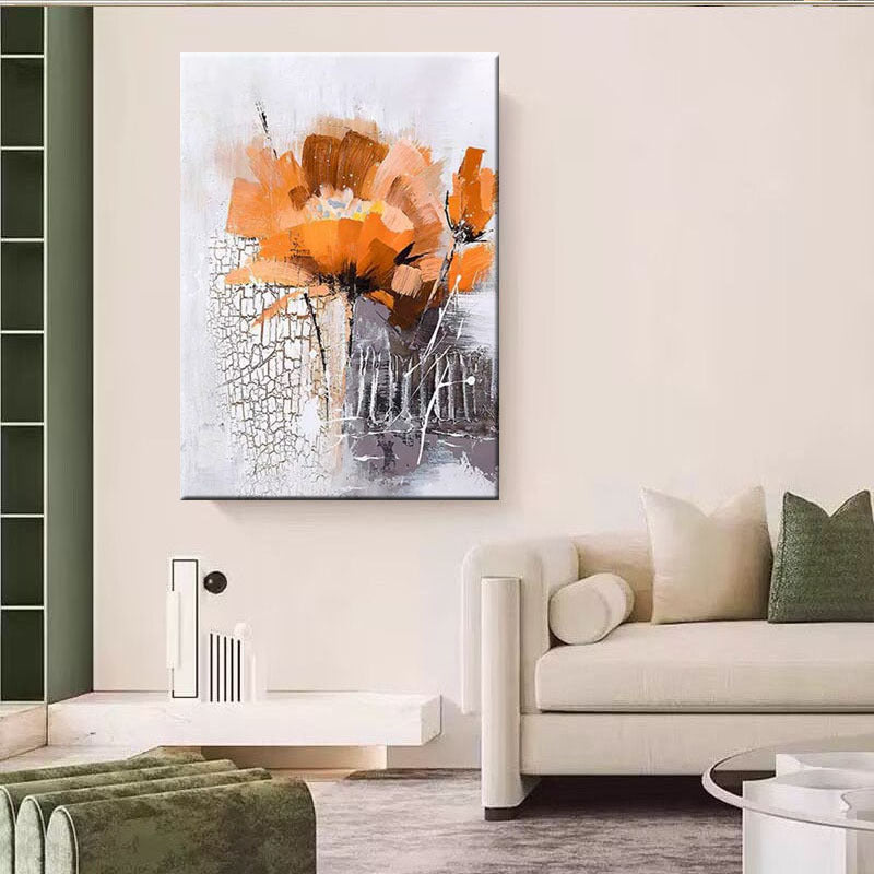 Texturiertes Blumencanvas-Kunstwerk