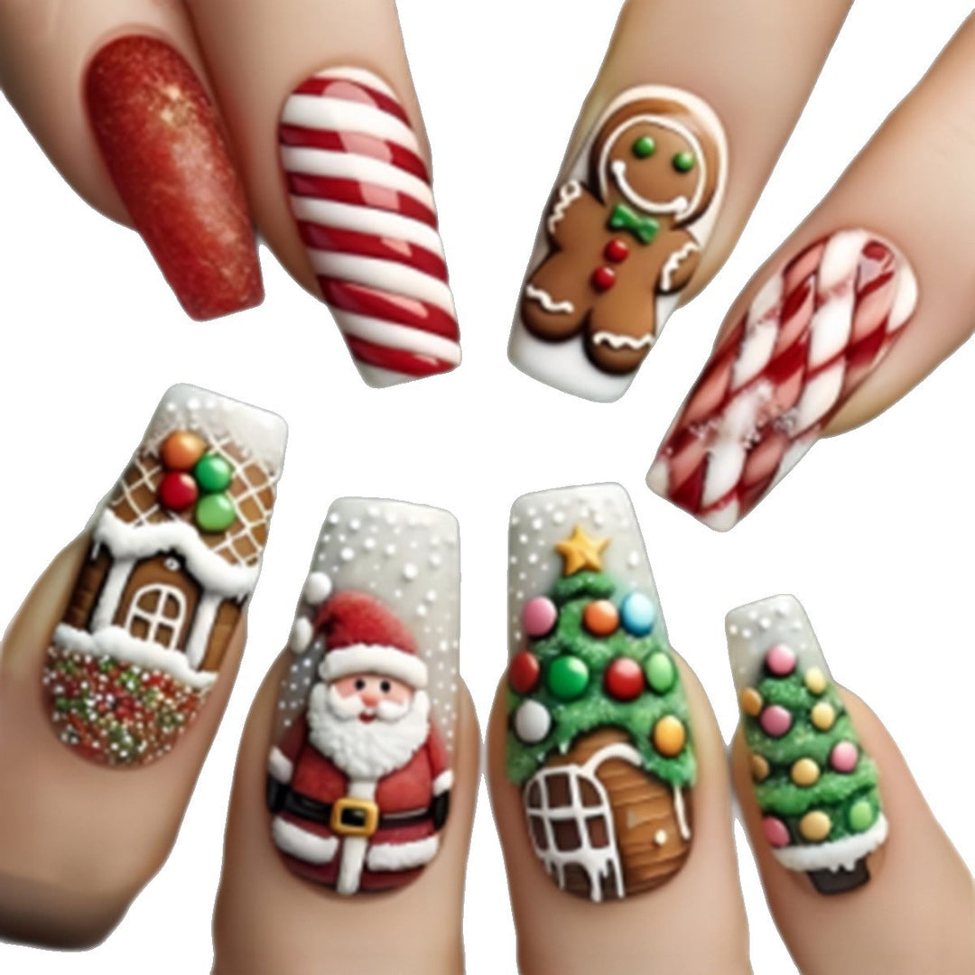 Kreatives Kunstnagelset mit Weihnachtsmotiven Karnz