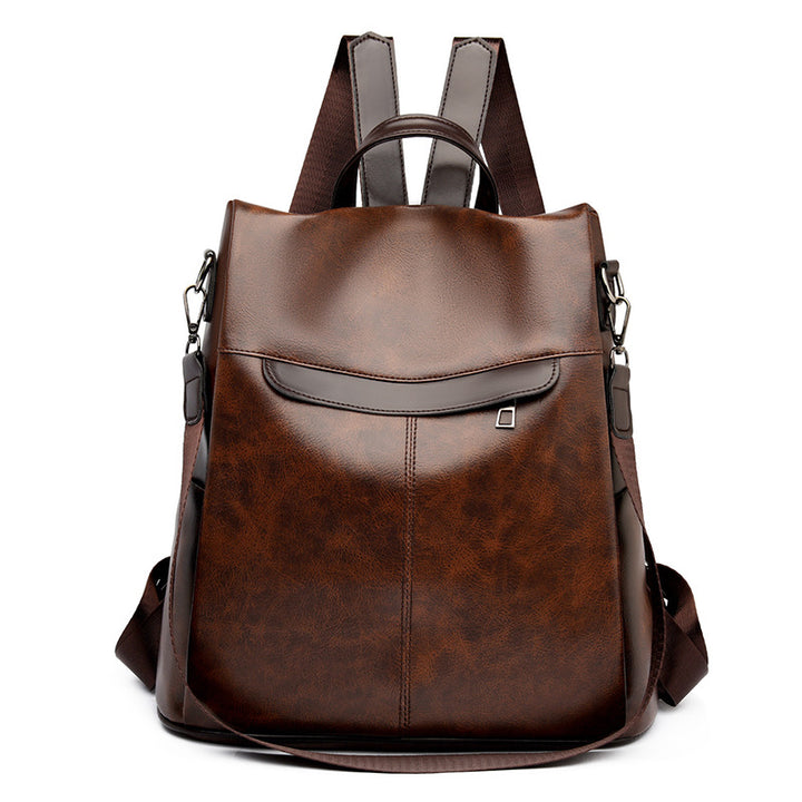 Vielseitiger Strukturierter Leder Rucksack Karnz