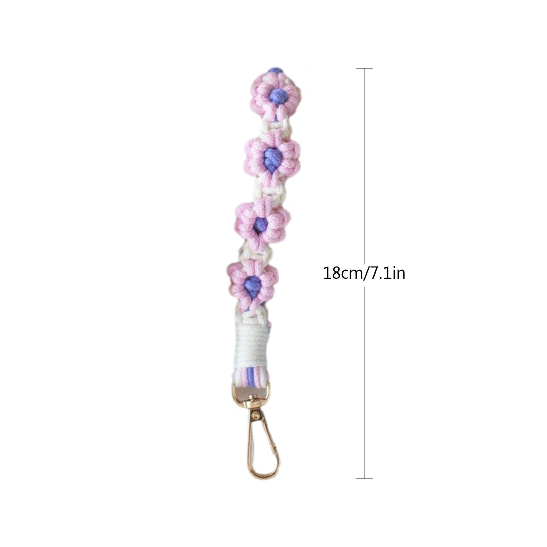 Makramee Schlüsselanhänger Halter mit floralem Design Karnz