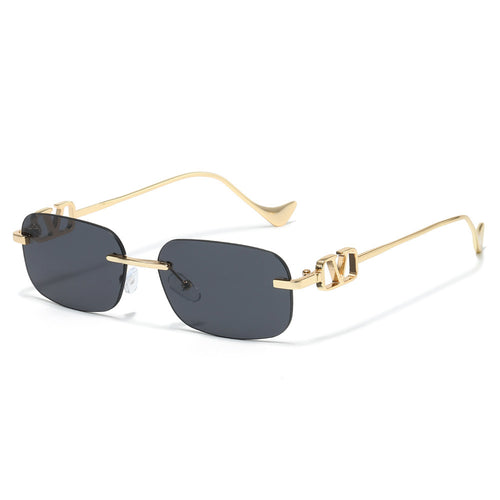 Chic Vintage-inspirierte rechteckige Sonnenbrille Karnz