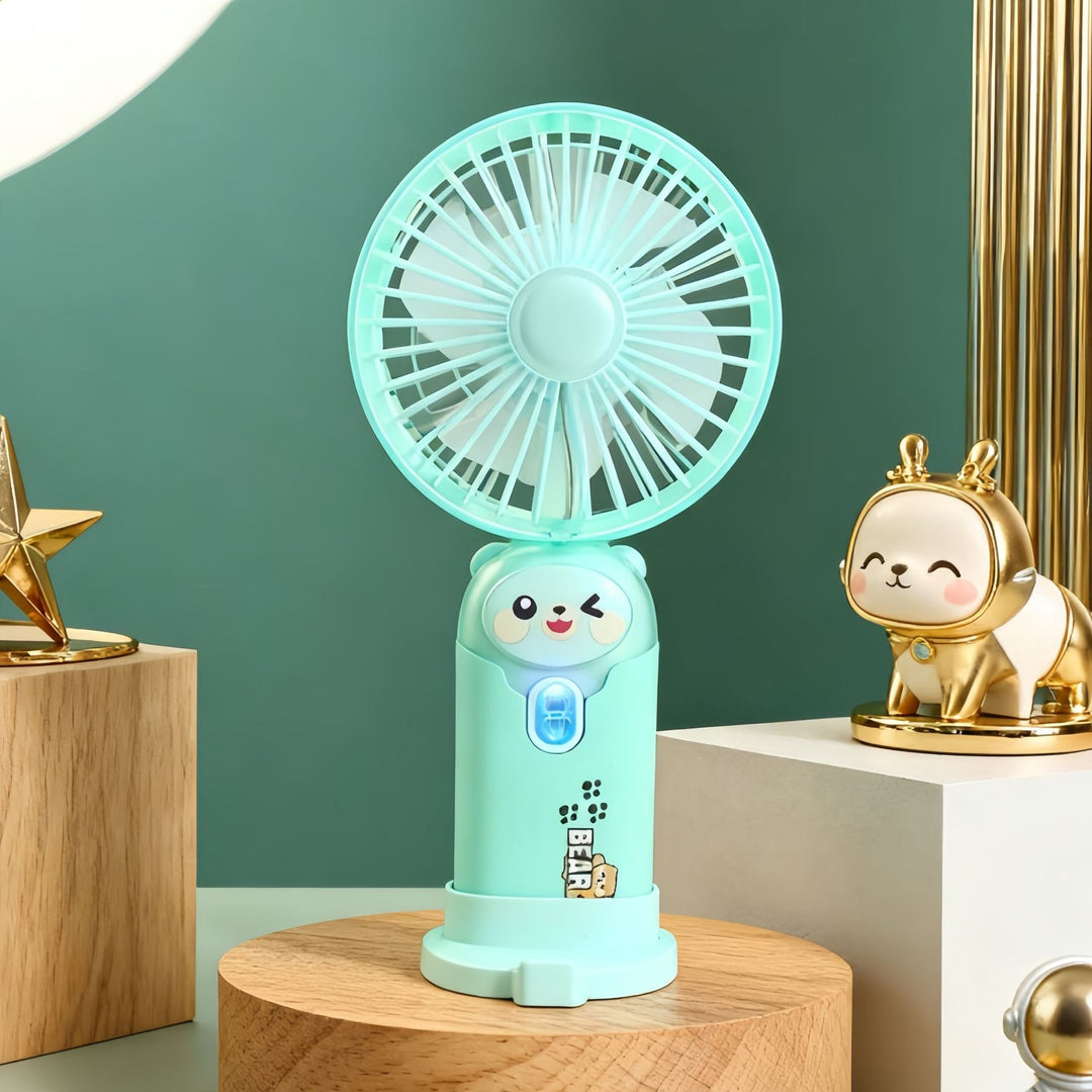 Damen Tragbarer Handventilator mit niedlichem Tierdesign und USB-Ladefunktion Karnz