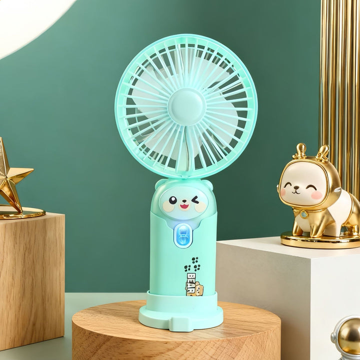 Damen Tragbarer Handventilator mit niedlichem Tierdesign und USB-Ladefunktion Karnz