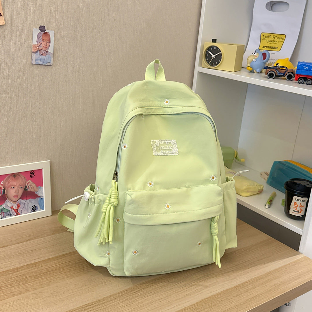 Stylischer backpack mit floralem Schmuck Karnz