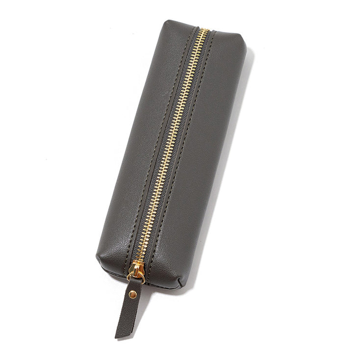 Premium Leder Reißverschluss Bleistift Etui Karnz