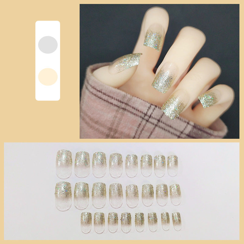 Glitzerndes Ombre Press-On Nägel