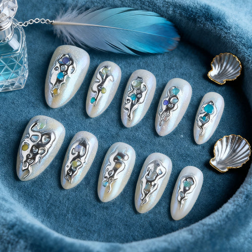 Dekoratives Press-On Nagelset Karnz