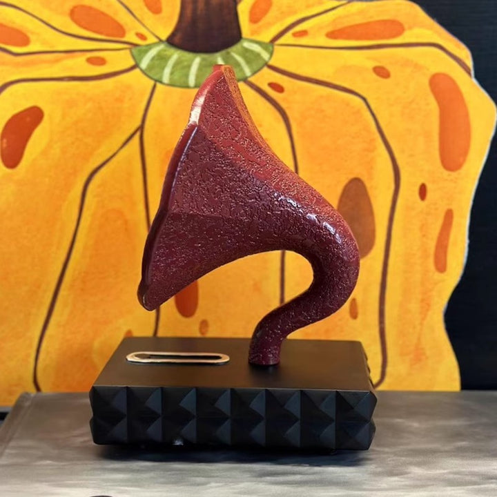 Vintage-inspirierte dekorative Grammophon-Skulptur