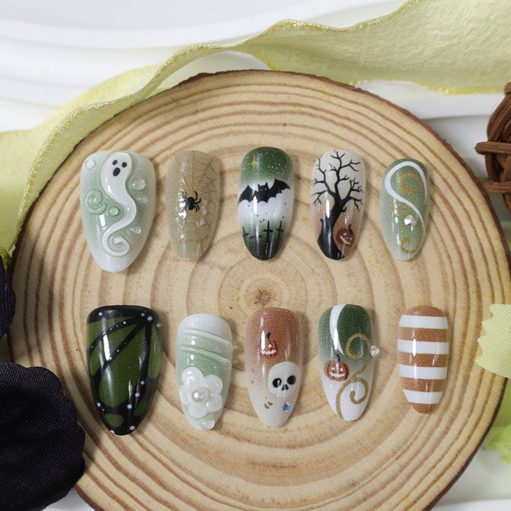 Halloween Kunstnagelset mit gruseligen Motiven Karnz