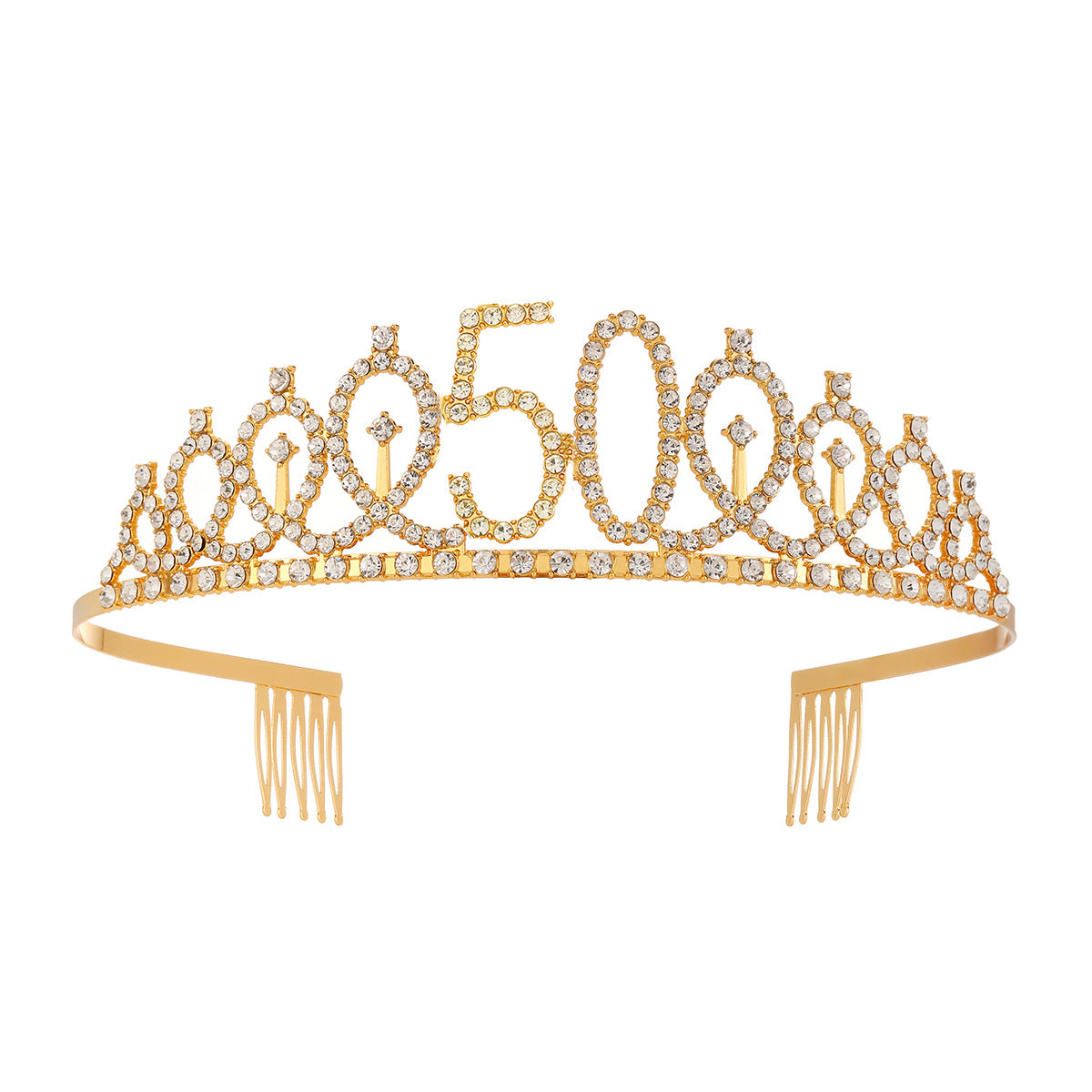Damen Kristallverzierte Tiara mit elegantem Design Karnz