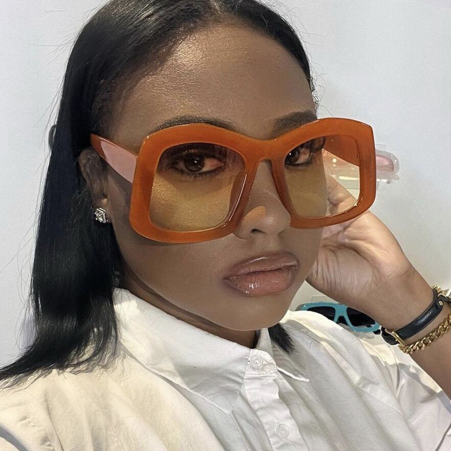 Damen große Sonnenbrille mit modischem Design und UV-Schutz Karnz