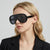 Damen modische Sonnenbrille mit breitem Rahmen Karnz