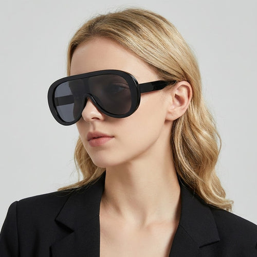 Damen modische Sonnenbrille mit breitem Rahmen Karnz