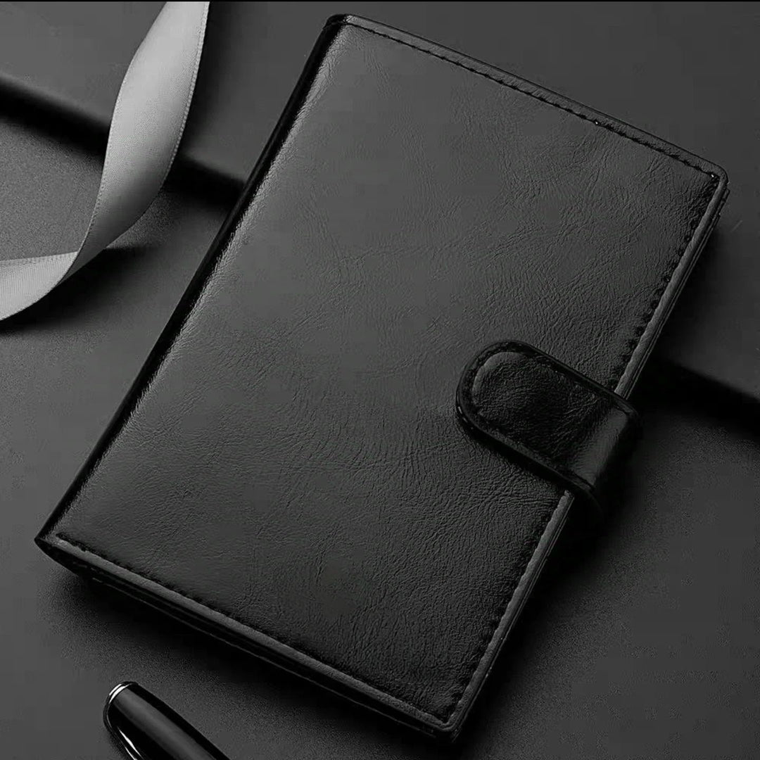 Elegante strukturierte Leder Planer Brieftasche Karnz