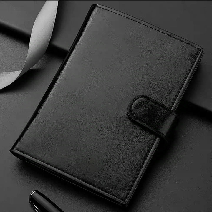 Elegante strukturierte Leder Planer Brieftasche Karnz