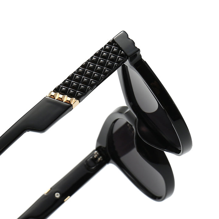 Damen Cat-Eye Sonnenbrille mit strukturierter Rahmen und UV-Schutz Karnz