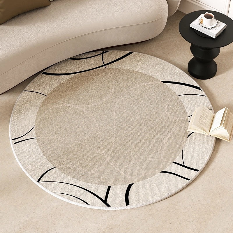 Runder geometrisches Musterteppich
