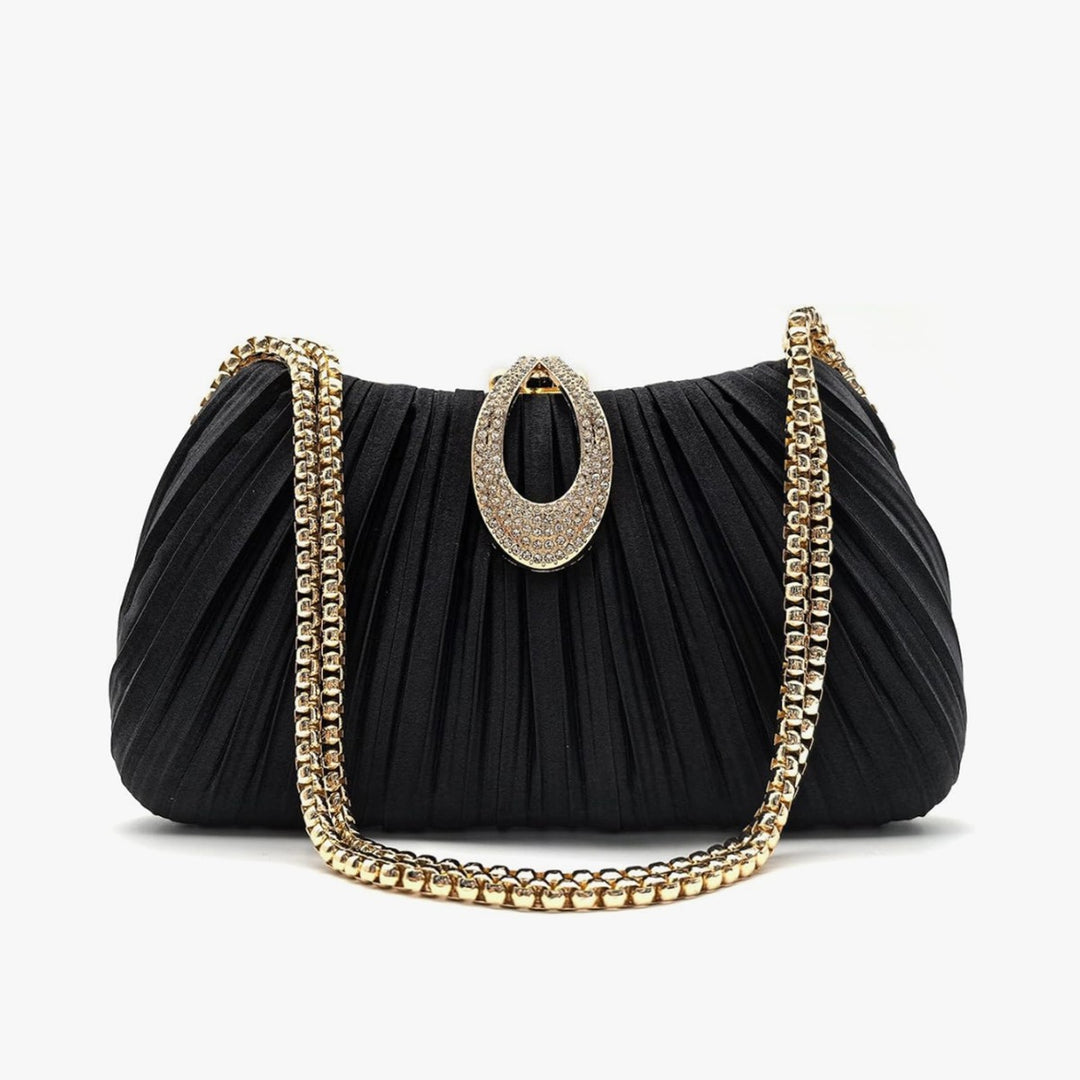 Luxuriöse plissierte Abend-Clutch
