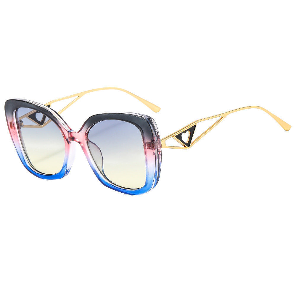 Damen modische Sonnenbrille mit auffälliger quadratischer Rahmenkonstruktion Karnz