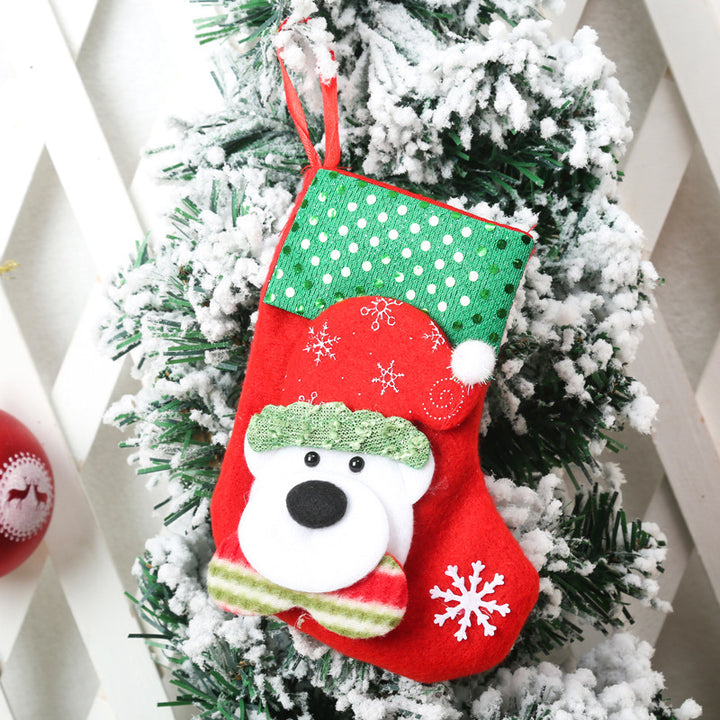 Weihnachtsstrumpf mit Rentiermotiv Karnz