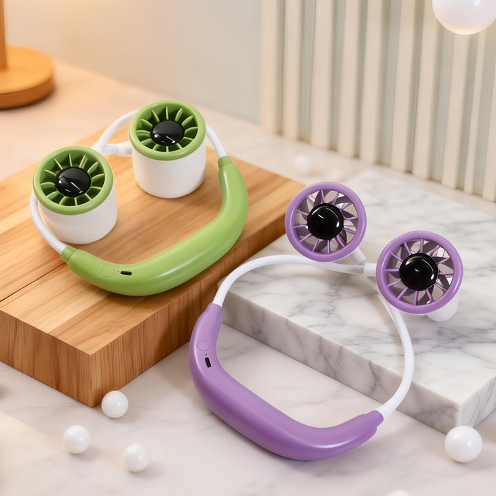 Damen Tragbarer Halsventilator mit dualer Drehfunktion Karnz